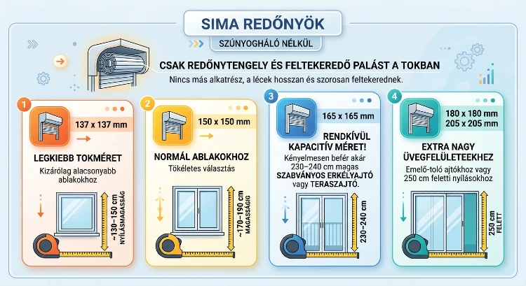 Vakolható redőnytok - sima redőny