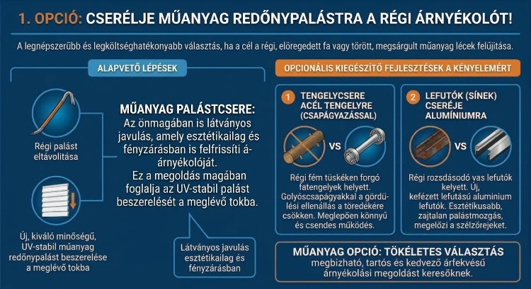 régi belső tokos redőny cseréje
